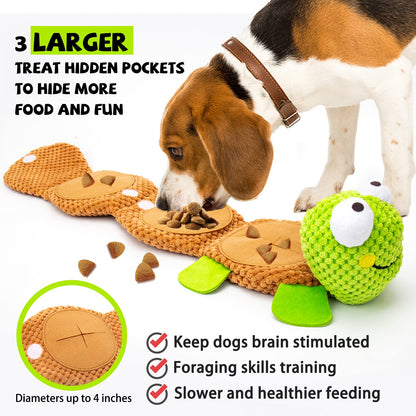 lilfrd Dog Puzzle Toys Enrichment Squeaky Crinkle Snuffle Treat Plush