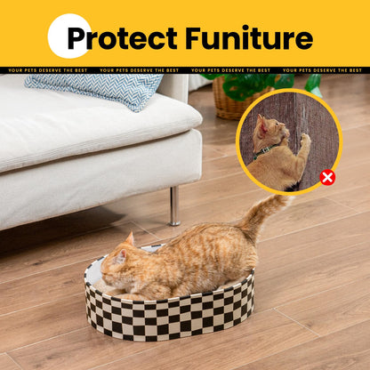Conlun Cat Scratcher Box with 4 Cat Scratching Board Scratchers