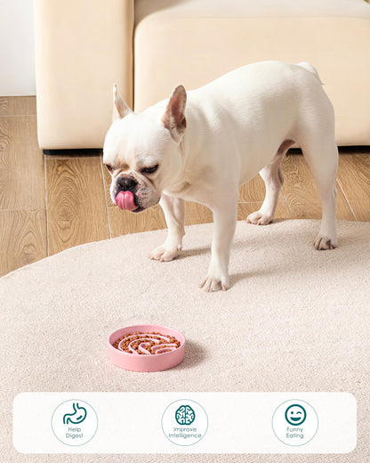 vancasso Slow Feeder Dog Bowl, 0.6 Cup Ceramic Slow Feeding Puzzle