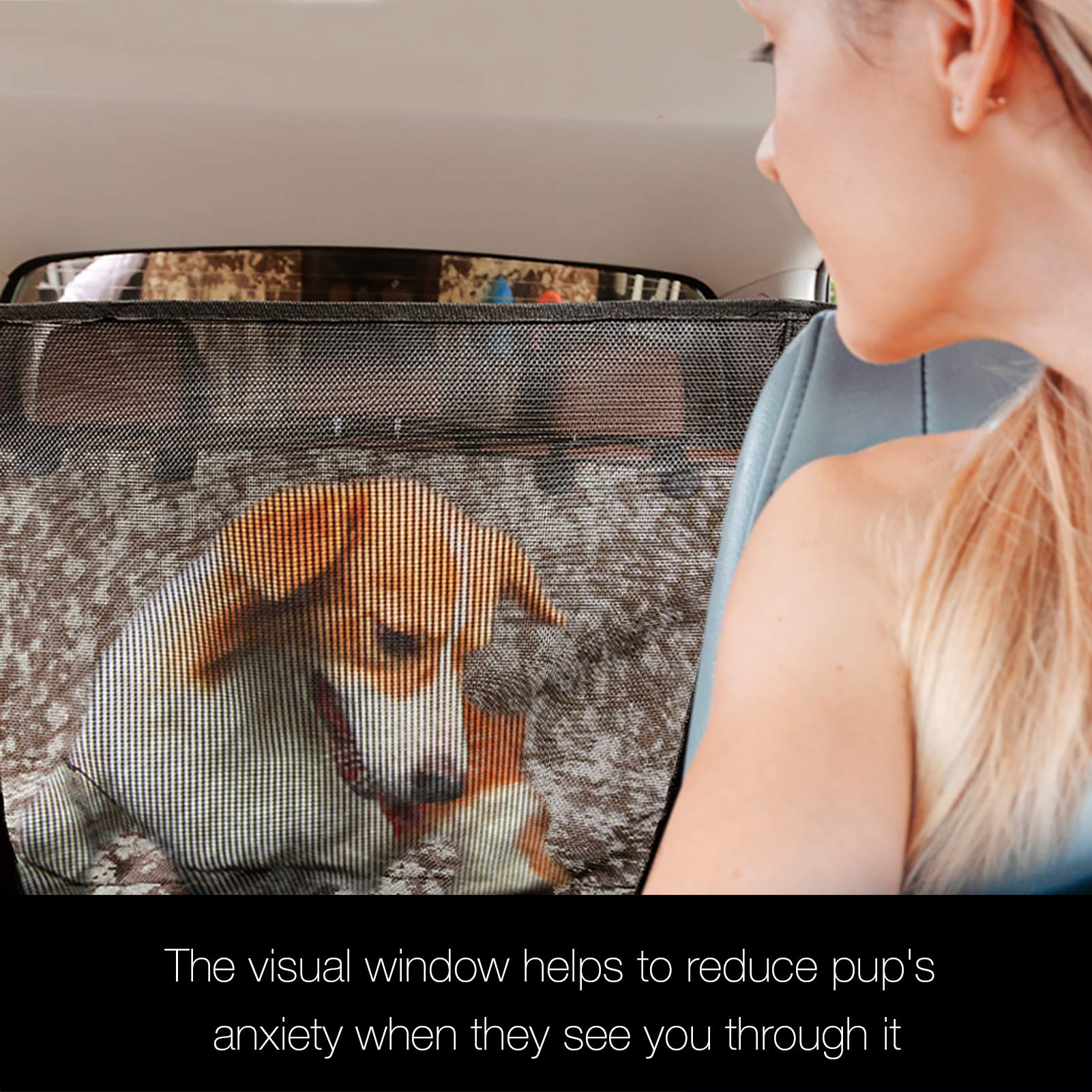 iBuddy Dog Truck Seat Cover with Mesh Window Waterproof Pet Seat Cover