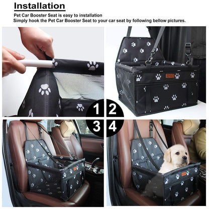 BYGD Pet Dog Booster Seat, with Upgrade Support Rod, Breathable Seat