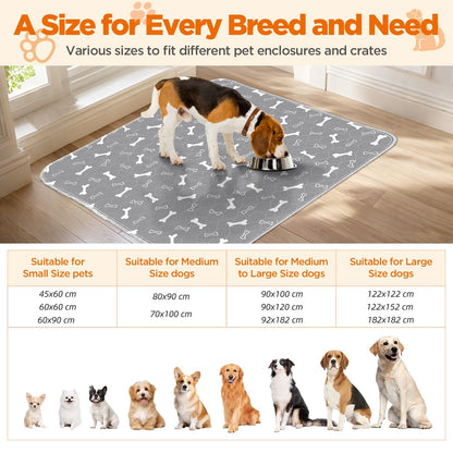 Baodan Washable Pee Pads for Dogs, 2 Pack Large Reusable Puppy Mat