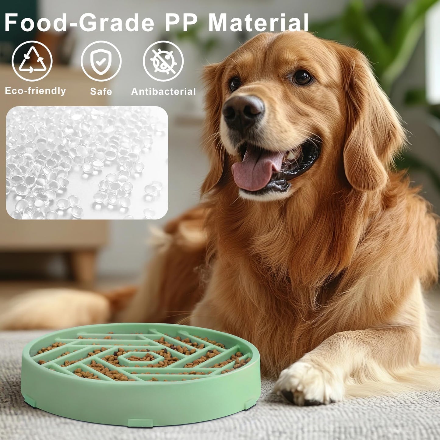 TOBYTO Slow Feeder Dog Bowls Large Medium Breed,Anti-Choking Puzzle