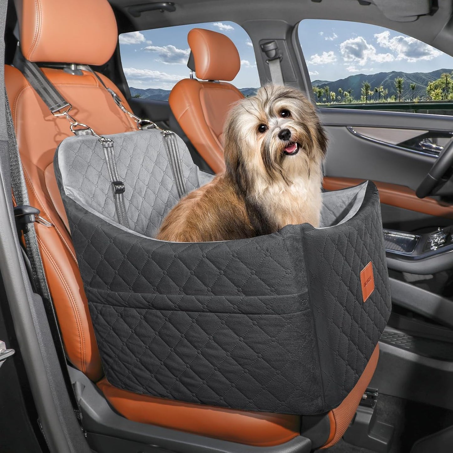 INDYBUD Dog Car Seat for Small Medium Dogs,Detachable Washable Seat