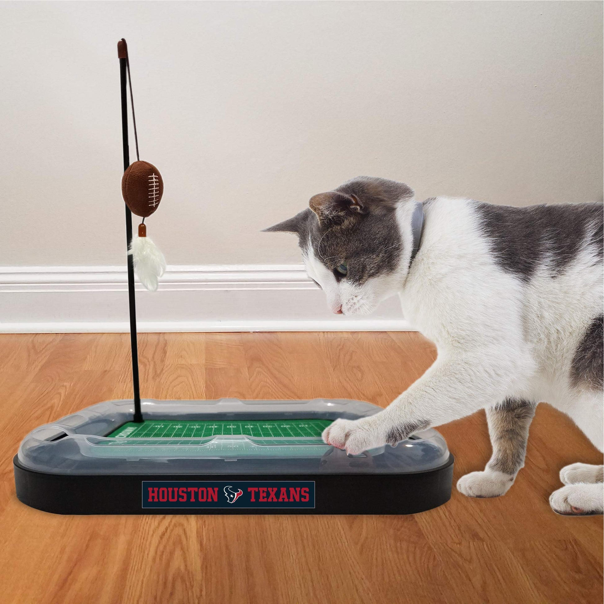 Pets First Catnip Toy HOUSTON TEXANS FOOTBALL FIELD CAT SCRATCHER TOY