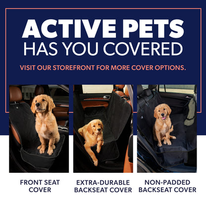 Active Pets Car Rear Seat Cover for Dogs, Durable Waterproof Seat