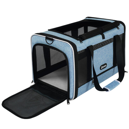 GAPZER Cat Carrier 18 x 11 x 11 Top Loading Soft-Sided Pet Travel Bag