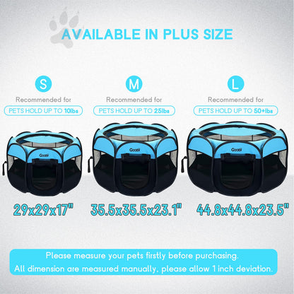 Goozii Dog Playpen for Large Dogs Portable Collapsible, Indoor Crate