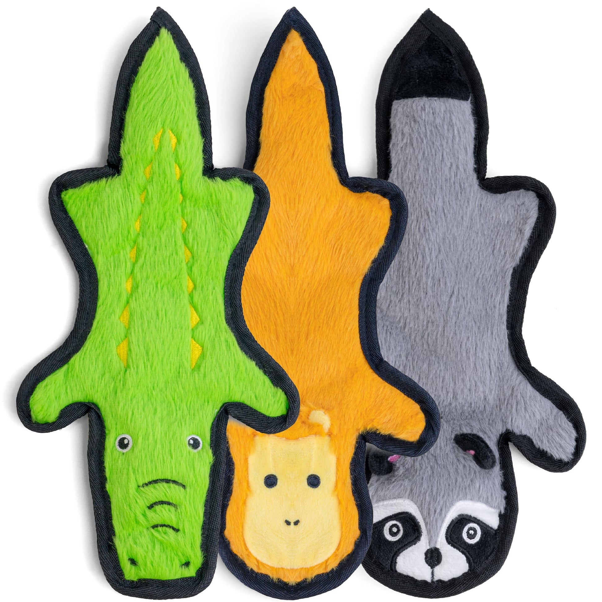 SHARLOVY No Stuffing Dog Toys Crinkle Squeaky, Long Lasting Plush