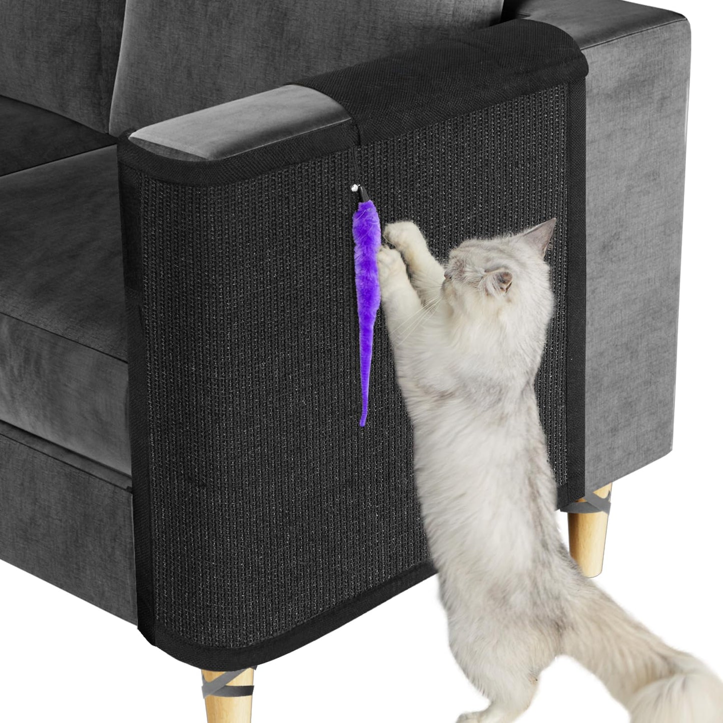 Cat Scratch Couch Protector,Cat Scratch Sofa Armrest Cover with Mat