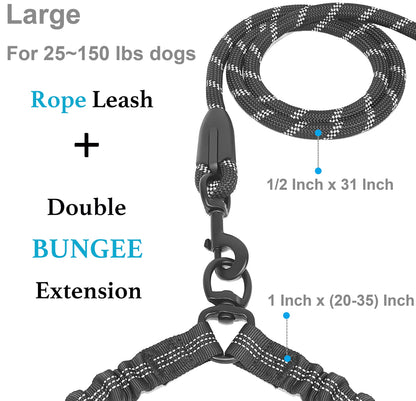 iYoShop Dual Dog Leash 360° Swivel, No Tangle Walking Leash with Leash