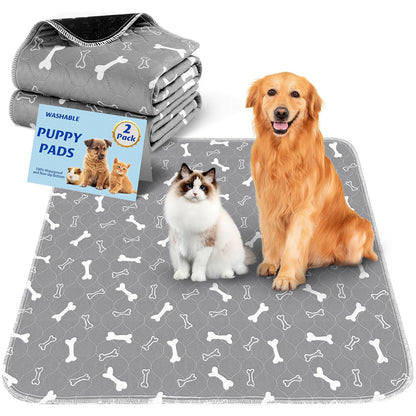 Baodan Washable Pee Pads for Dogs, 2 Pack Large Reusable Puppy Mat