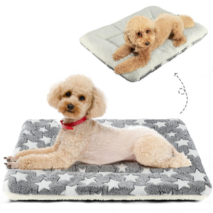 Mora Pets Dog Crate Pad Ultra Soft Pet Bed With Cute Star Print Crate