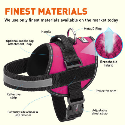 Dogline Reflective No-Pull Adjustable Vest with Handle for Harness