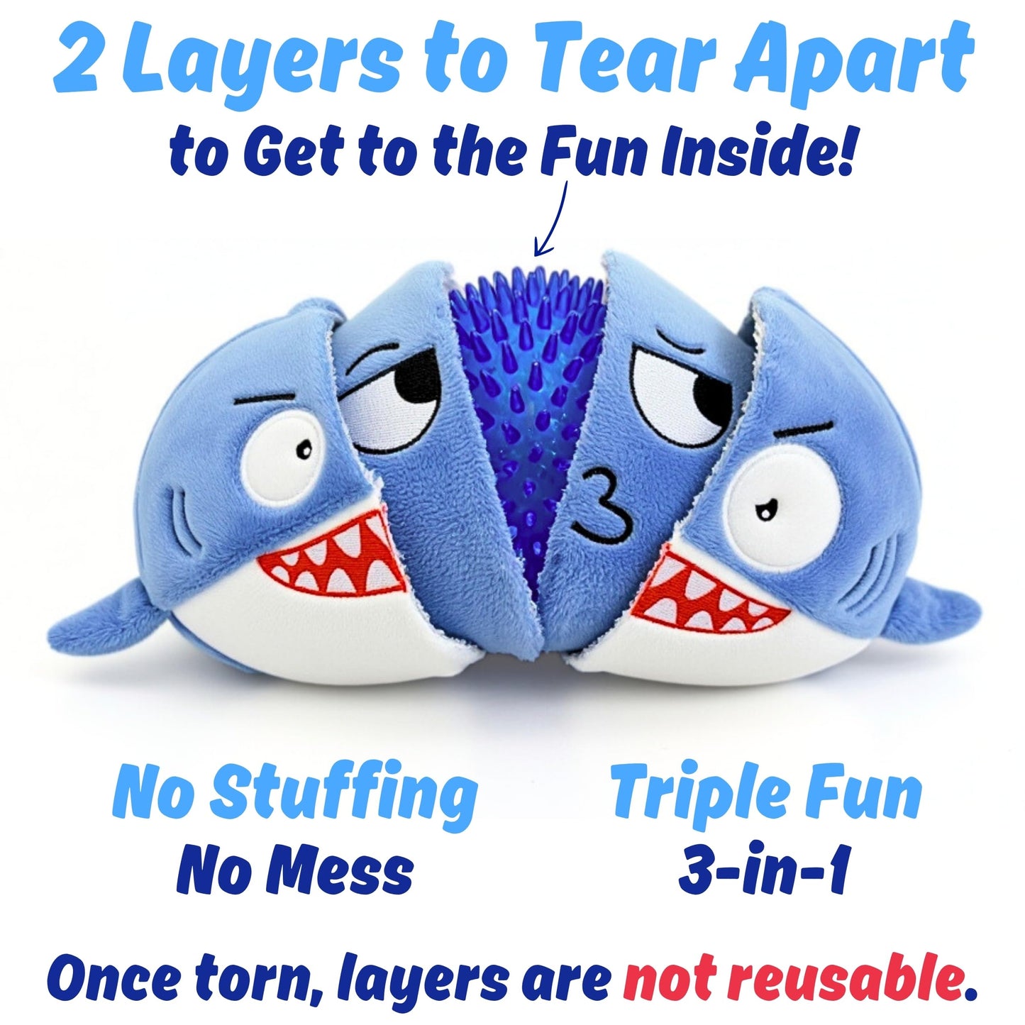 1 Squeaky Soft Plush Durable Dog Chew Toy for Aggressive Plush