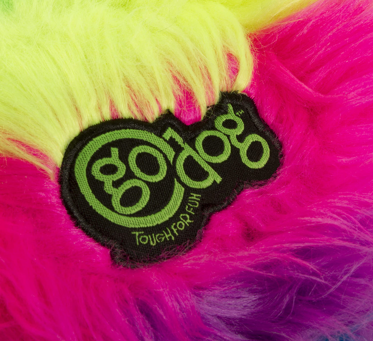 goDog Furballz Squeaky Plush Ball Dog Toy, Chew Guard Technology Plush