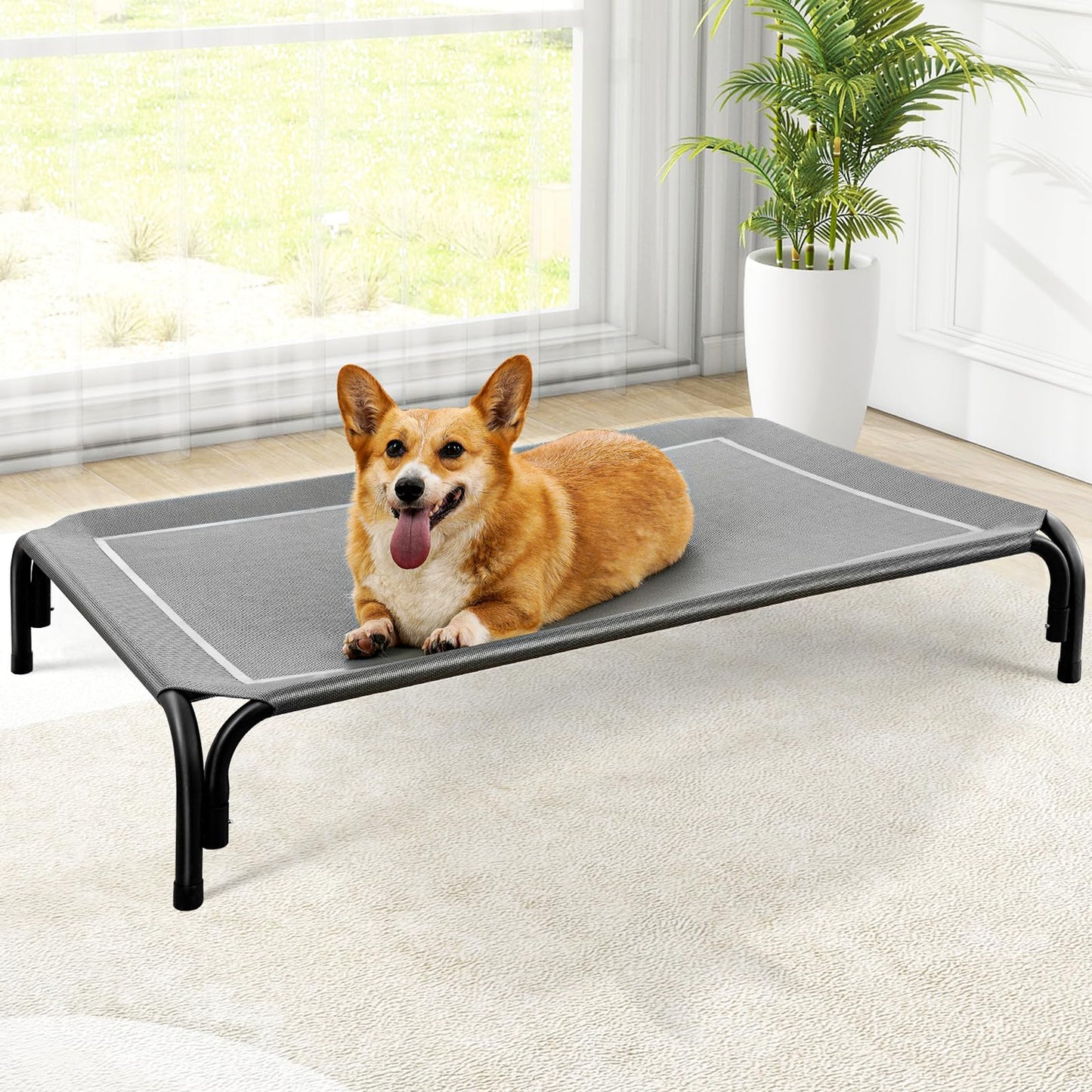 Czpalo Elevated Dog Bed, Raised Outdoor Dog Bed for Medium Sized Bed