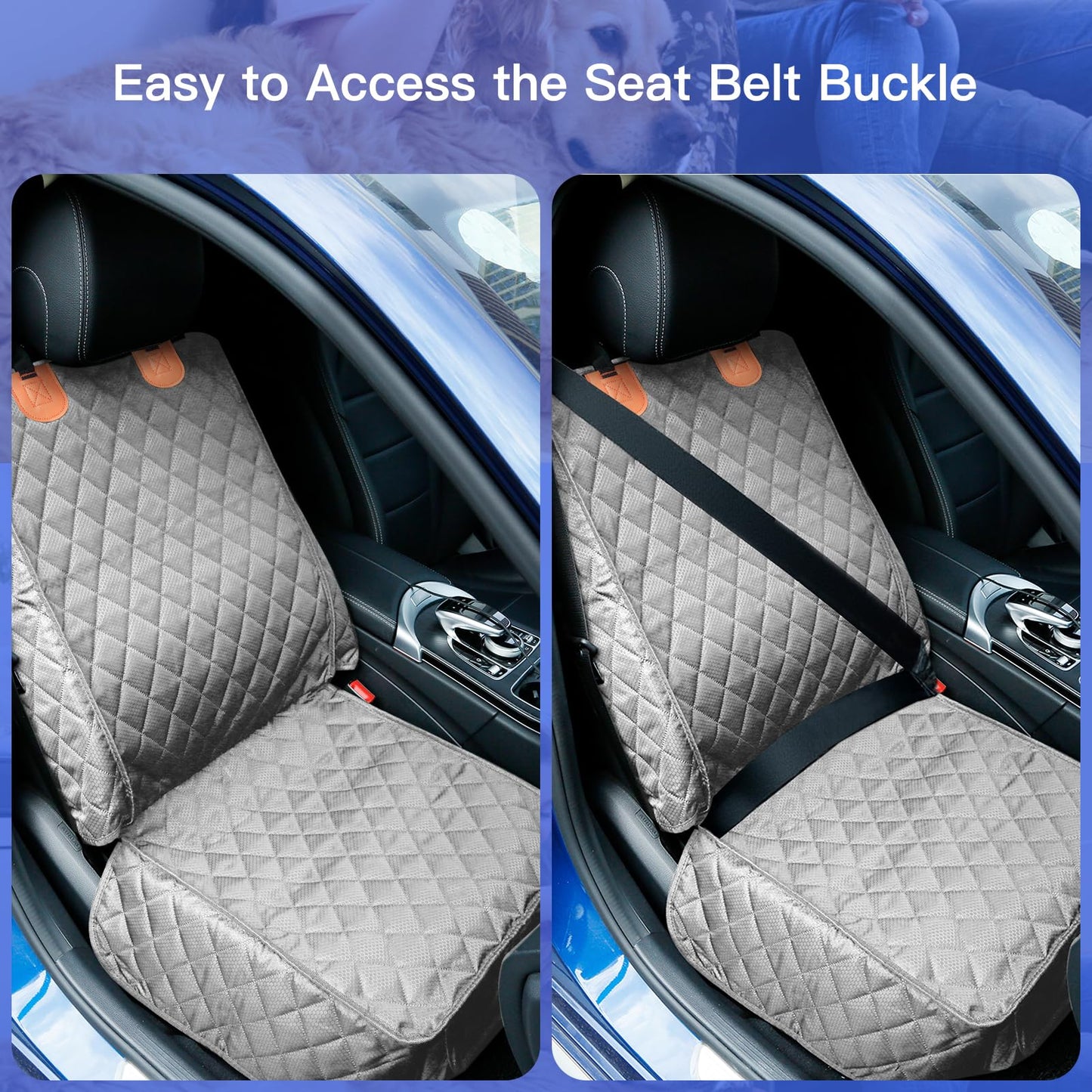 PETICON Front Seat Cover 2 Pack, Full Protection Dog Car Seat Cover