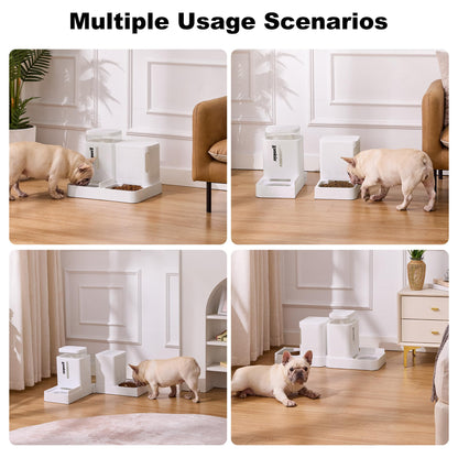 ZOMISIA Gravity Dog Food and Water Dispenser, 1 Automatic Dog Feeder