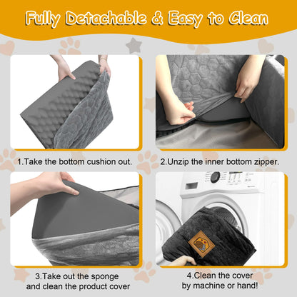 Dog Car Seat for Small/Medium Dogs, Memory Foam Dog Booster Seat