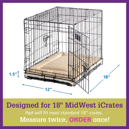 Pet Dreams Small Cat Bed Crate Pad, Washable Cat Mat, Non-Toxic, Bed