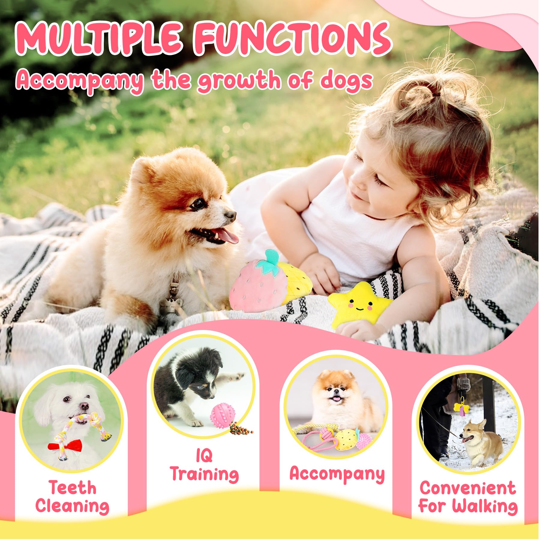 XIUGOAL Puppy Toys for Teething 23 Pack Puppy Chew Toys for Chew