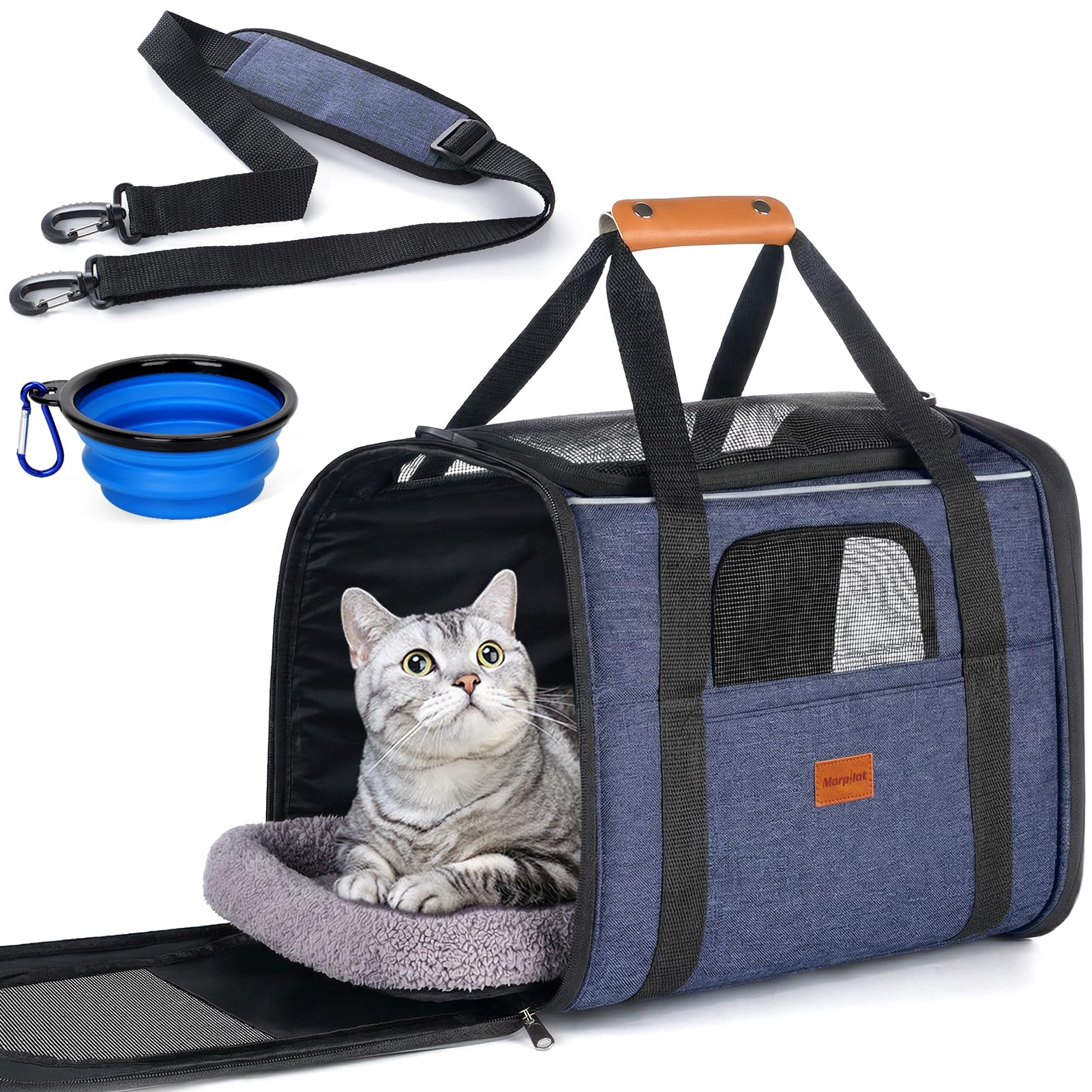 Morpilot Pet Travel Carrier Bag, Soft-Sided Dog Carrier Cat Carrier