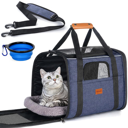 Morpilot Pet Travel Carrier Bag, Soft-Sided Dog Carrier Cat Carrier