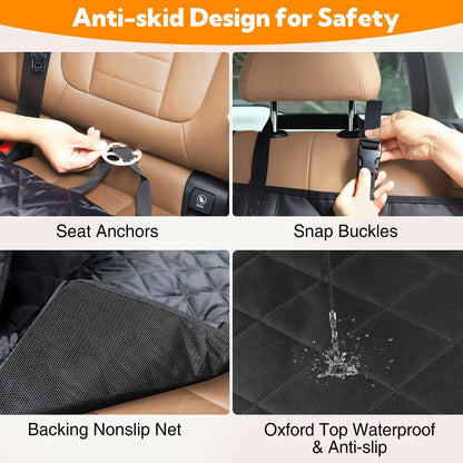 Kytely Dog Car Seat Cover for Back Seat,600D Heavy Duty Dog Hammock