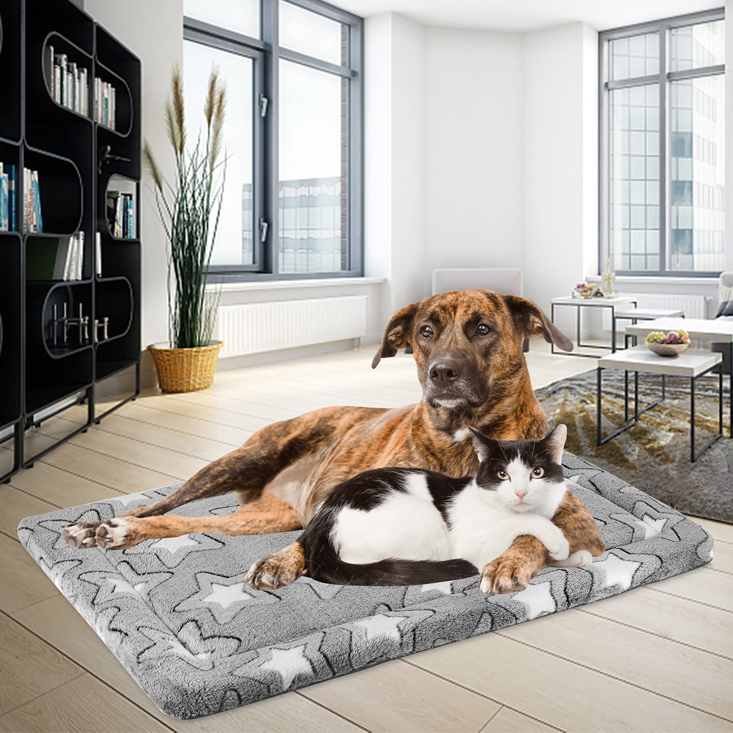EMPSIGN Dog Crate Pad Reversible Kennel Mat (Cool Warm), Machine Bed