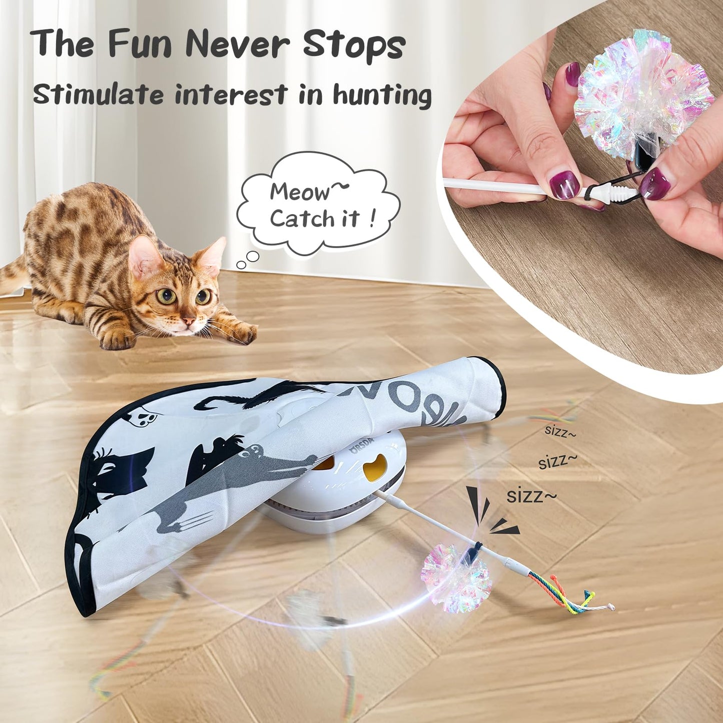 ORSDA 14PCS Cat Feather Toys Replacement Interactive Kitten Toys