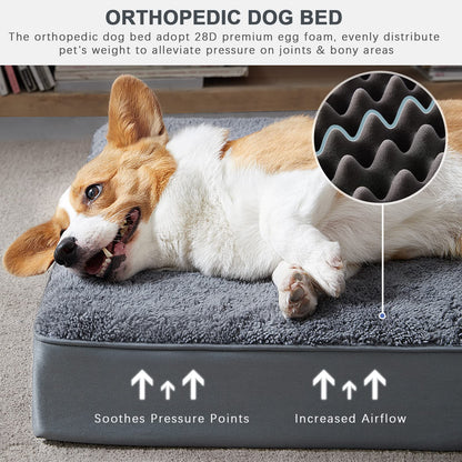 MIHIKK Waterproof Dog Beds for Small Dogs Orthopedic Dog Beds
