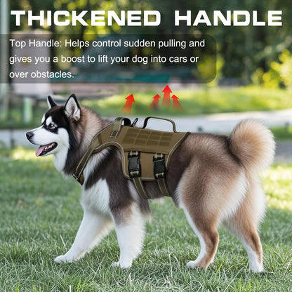 Dog Harness for Large Dogs Heavy Duty, No Pull Tactical Dog Harness