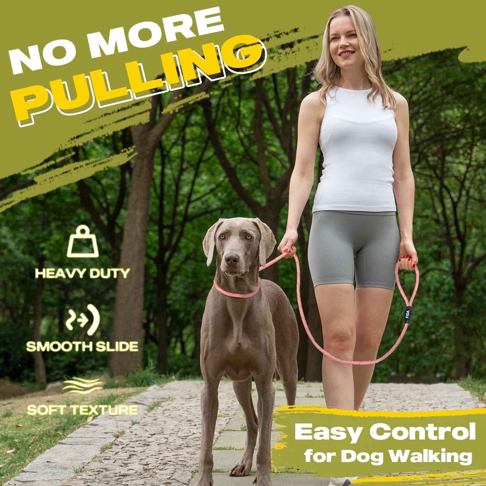 Fida Durable Slip Leads for Dogs, x 3/8" Heavy Duty Dog Loop Lead