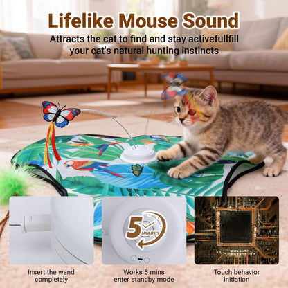 SDWUBQ Interactive Cat Toys Rechargeable,Moving Concealed Toys