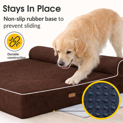 KOPEKS Orthopedic Memory Foam Dog Bed 7" Inch Thick Extra Bed