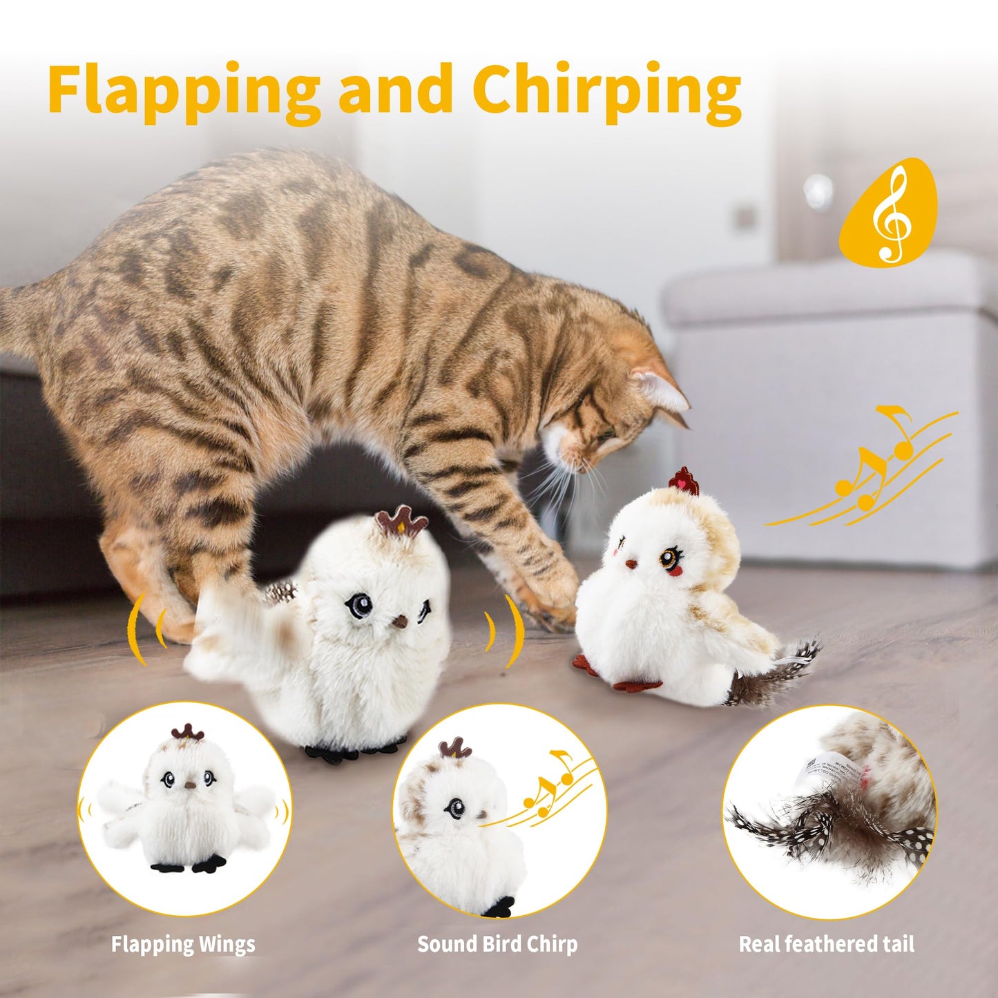 Gigwi Interactive Cat Toys for Indoor Cats, Flapping and Catnip