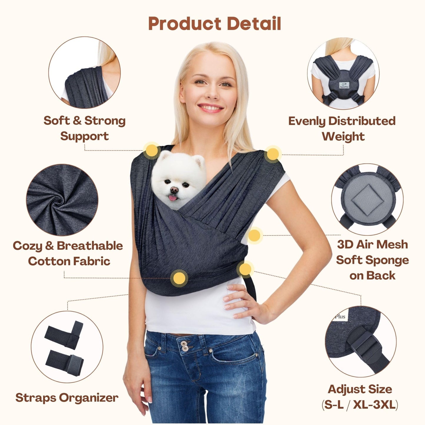 AnccoPlus Dog Carriers for Small Dogs, Front Facing Cat Carriers