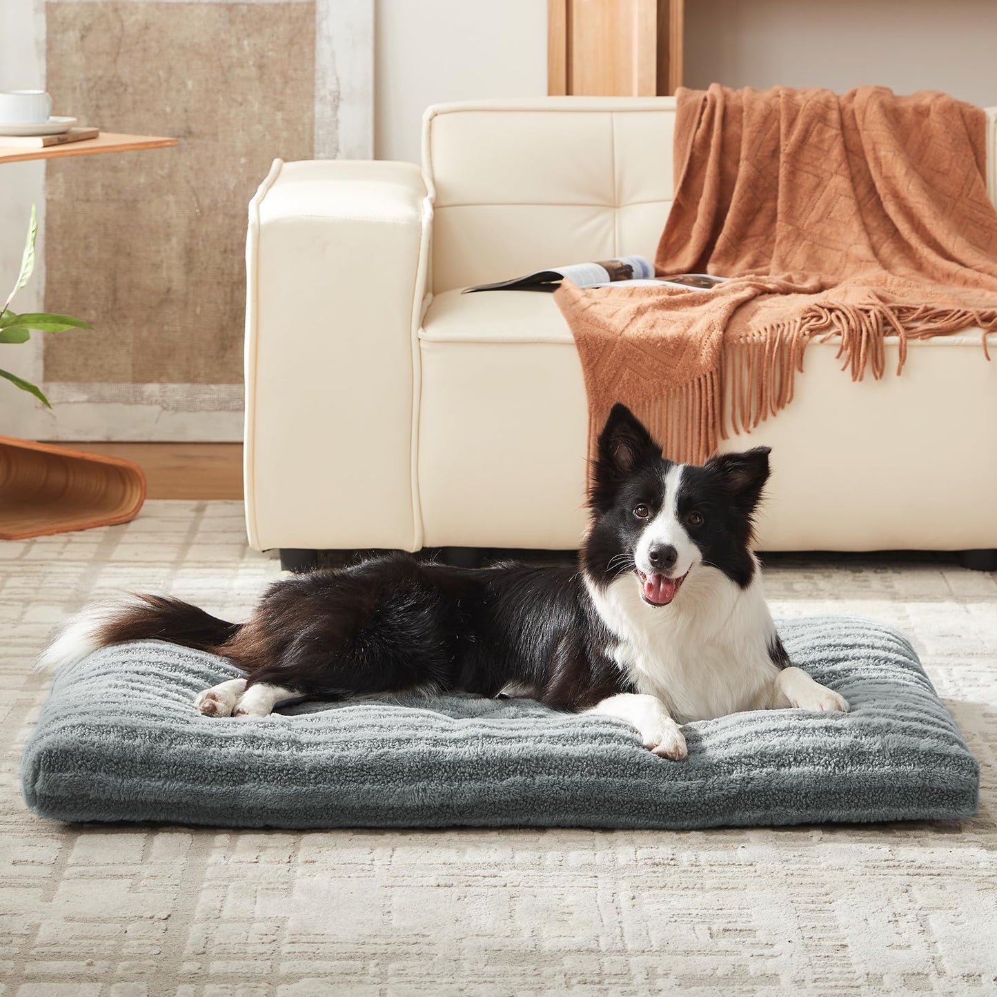 FURTIME Washable Dog Bed Large Sized Dogs, Deluxe Dog Crate Beds Bed