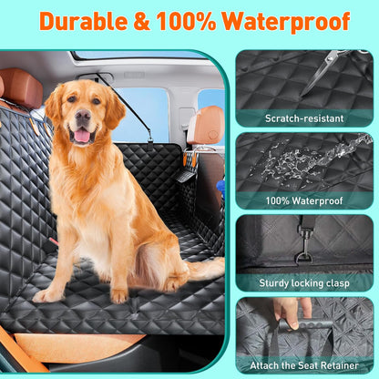 HikeSeptPals Ultra Thick Hard Bottom Dog Car Seat Cover for Back Seat