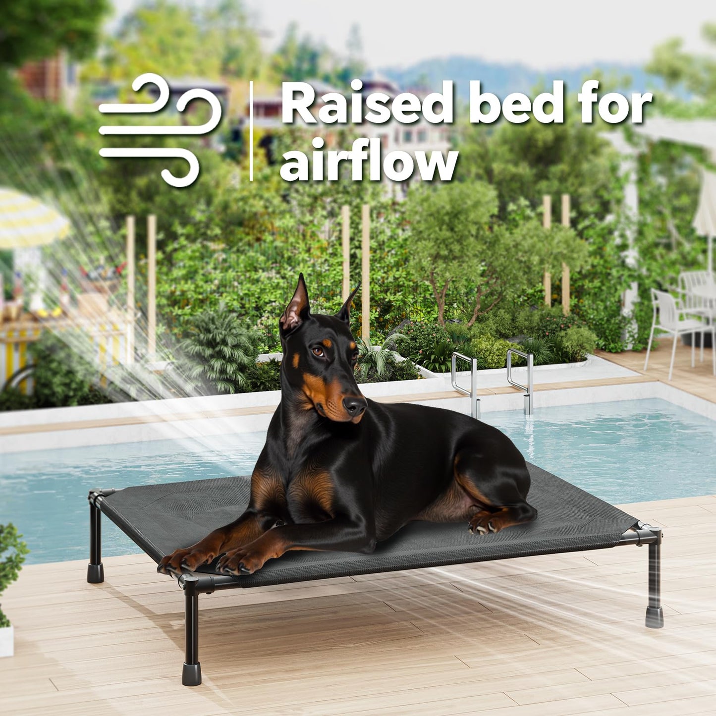 Simple Trending Elevated Dog Bed for Large Dogs, Waterproof Raised Bed