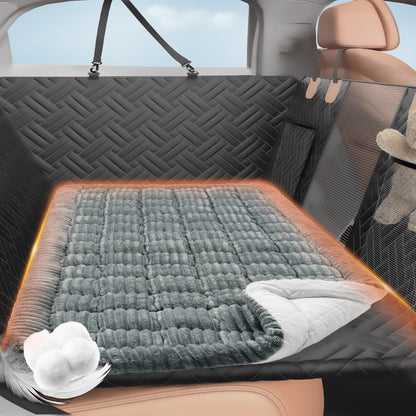 LEHNI Backseat Pet Bed Mat, Deluxe Dog Seat Covers,Truck Plaid Seat