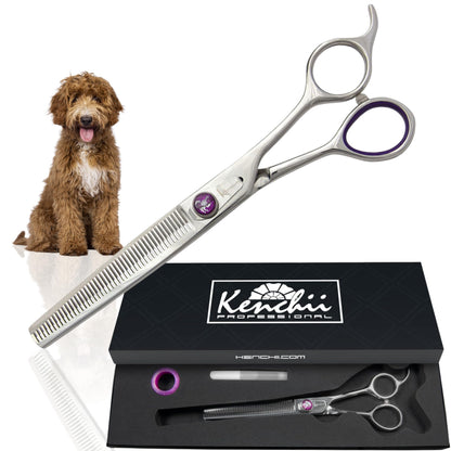 Kenchii Scorpion Dog Grooming Scissors, 46 Tooth Thinning Shears