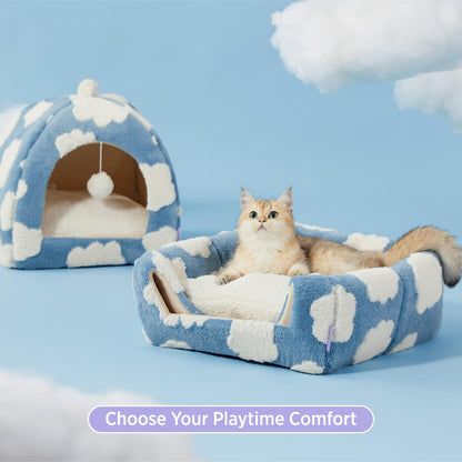 Lesure Cute Cat Beds for Indoor Cats 1 Cat Cave Bed for Kittens Bed