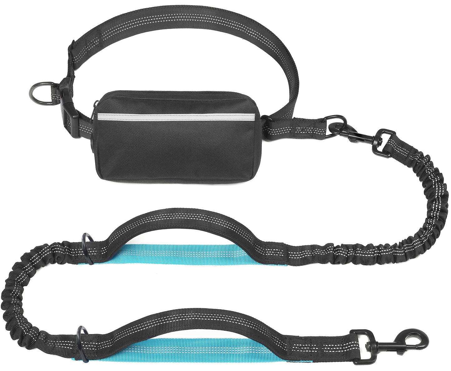 iYoShop Hands Free Dog Leash with Zipper Pouch, Dual Padded Leash