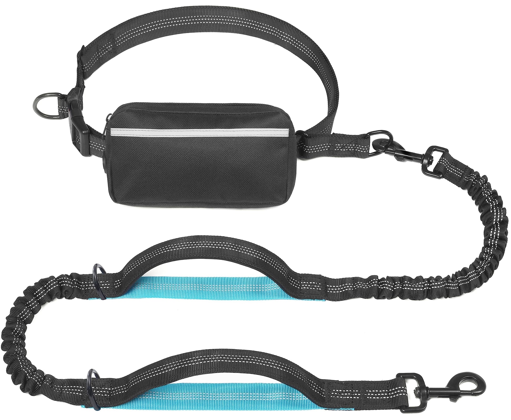 iYoShop Hands Free Dog Leash with Zipper Pouch, Dual Padded Leash
