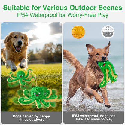 Qraxond Interactive Dog Toys Octopus,Durable Automatic Jumping Dog Toy