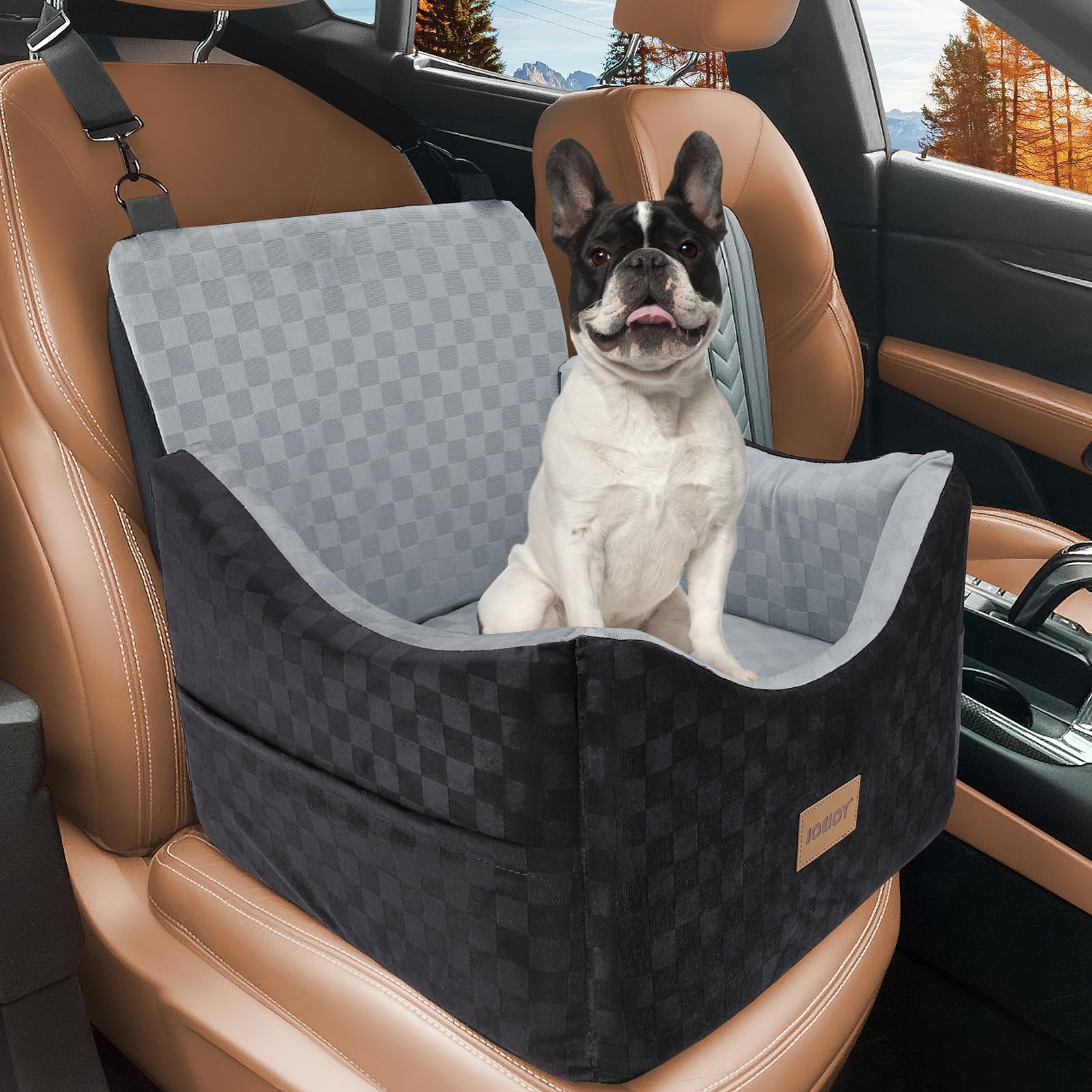 JOEJOY Elevated Dog Car Seat for Small/Medium Dogs up to Memory Seat