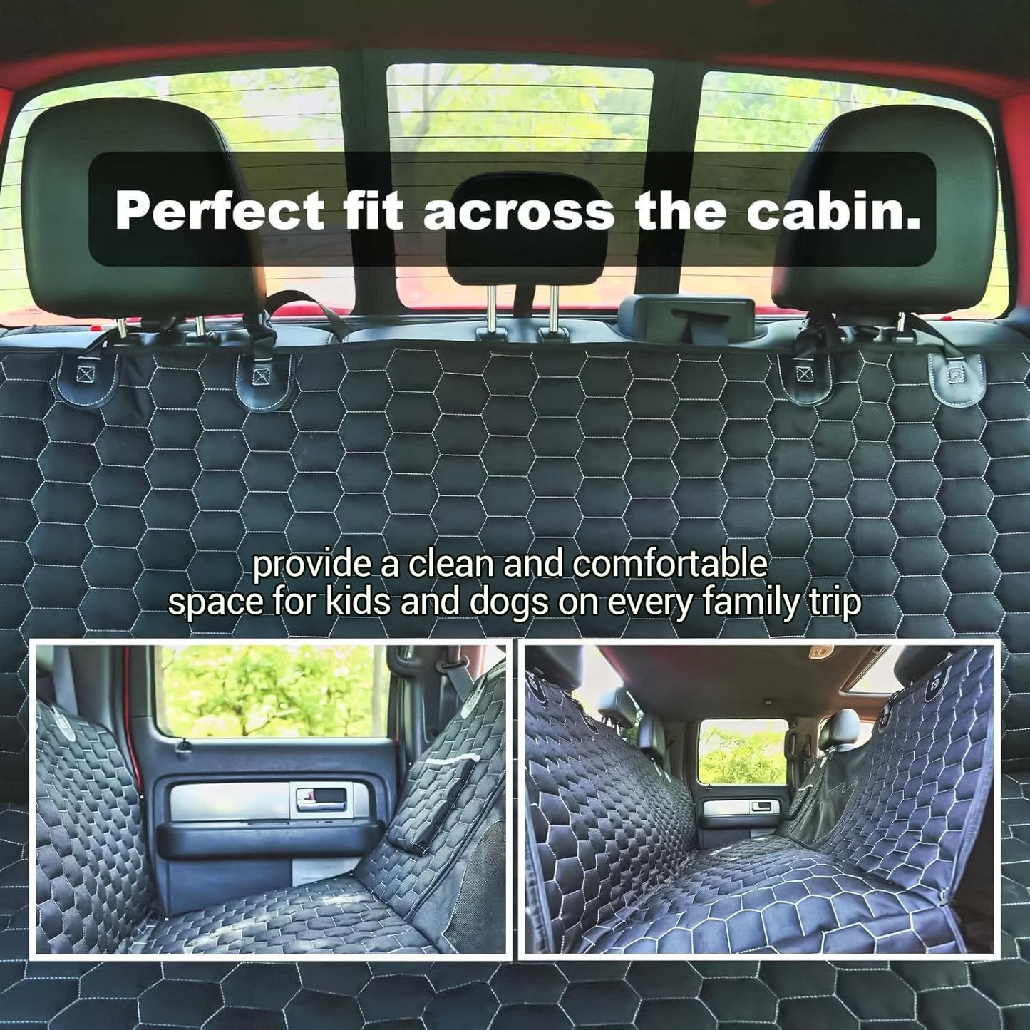 Meginc Dog Car Seat Cover for Trucks, Dog Seat Cover for Back Seat
