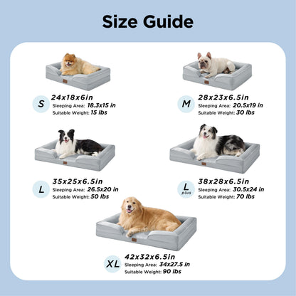 Bedsure Cooling Dog Beds Large Sized Dog Orthopedic Large Dog Bed